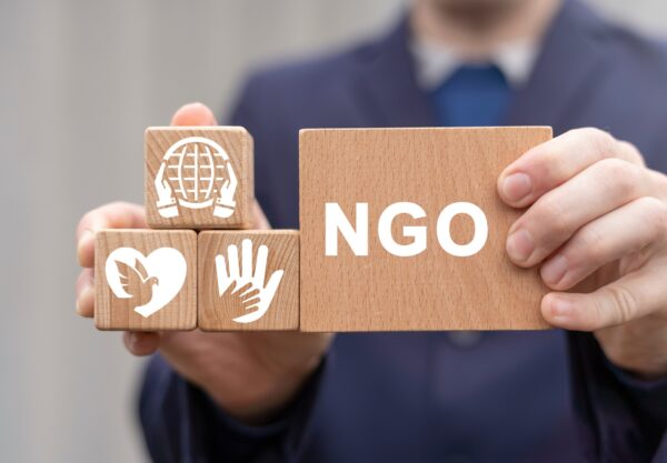 Bausteine mit NGO-Symbolik | Hilfsorganisation Schweiz